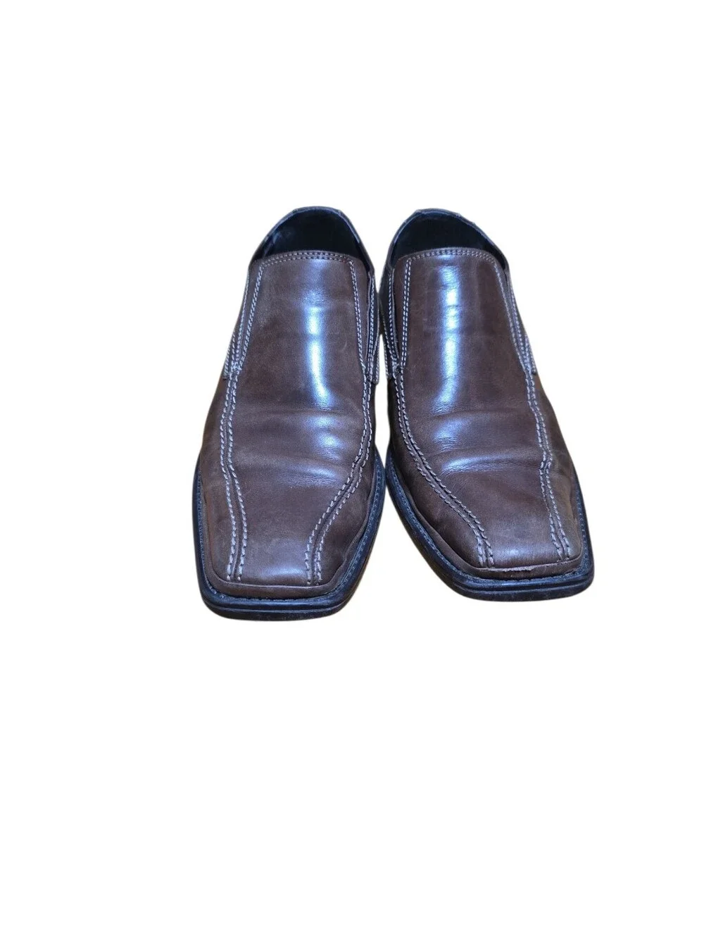 Men's Brown Aldo Slip-On Leather Dress Shoes | Size 10